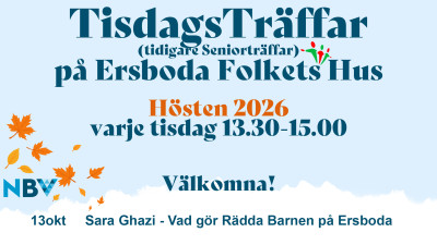 TisdagsTräffar - Sara Ghazi - Vad gör Rädda Barnen på Ersboda